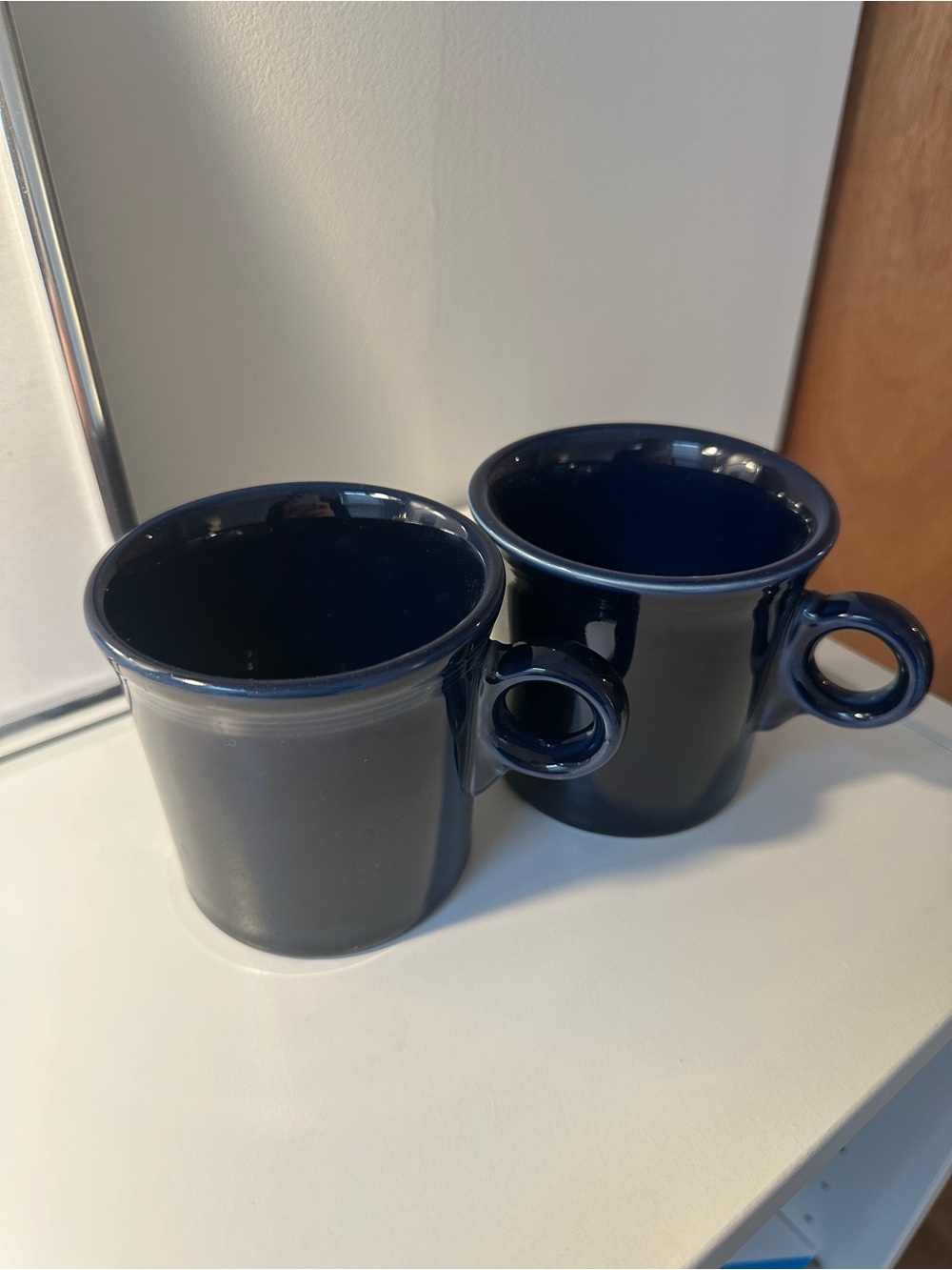 Vintage Fiesta Classic Ring Handle 10 1/4 OZ Mug Cobalt Blue Dark Navy Like New